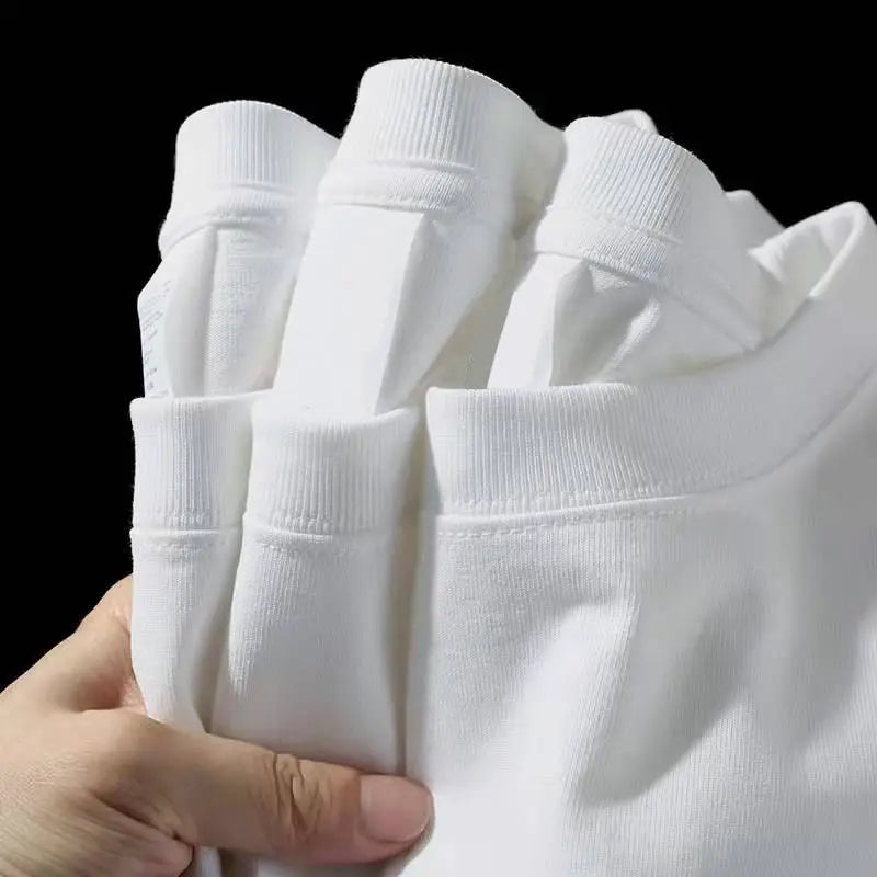 Pure cotton short-sleeved T-shirt men's summer trendy brand casual loose five-quarter sleeve T-shirt heavy American half-sleeve Street King Limited