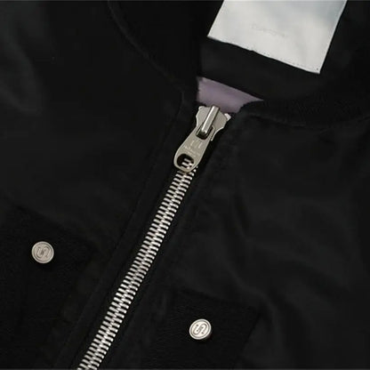 undermycar 2023 new high street fashion brand high quality multi pocket flight jacket cotton coat black unique default style 3619