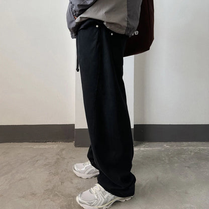 Streetwear Washed Vintage Solid Baggy Joggers Sweatpants Mens and Womens Straight Pocket Loose Casual Drawstring Trousers Street King Limited