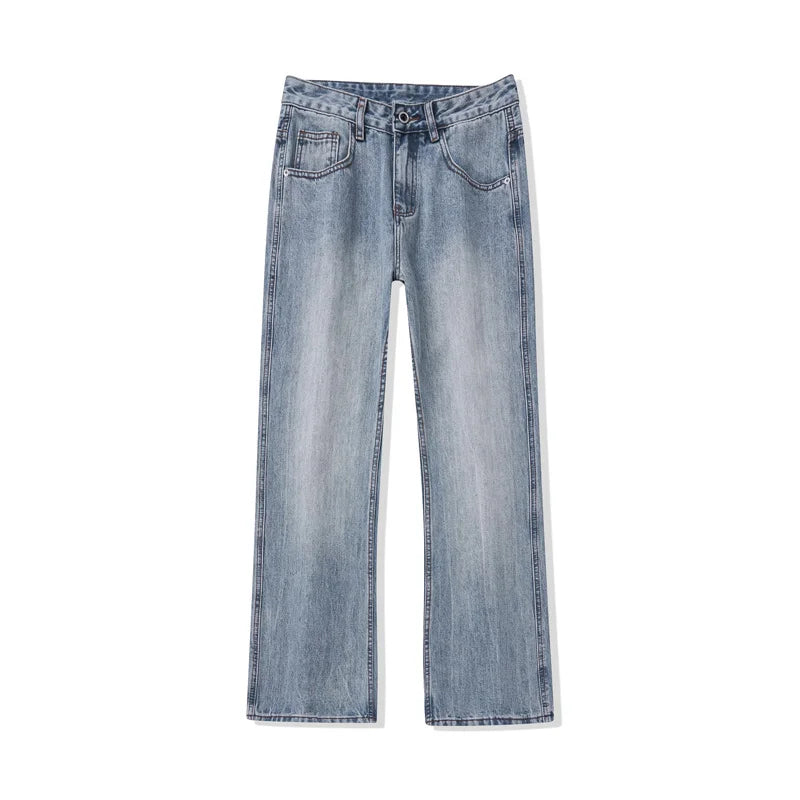 mens retro fashion high street loose casual denim micro flared pants jeans men streetwear plus size jeans trousers 28 40 unique jeans style 2572