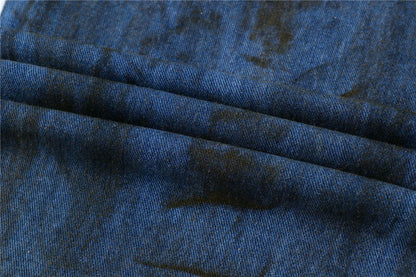 vintage ripped straight jeans blue distressed baggy jeans trousers streetwear luxury loose casual denim pants male y2k hombre unique jeans style 5127