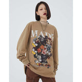 "Floral Basket" Unisex Men Women Streetwear Graphic Sweatshirt Daulet Apparel