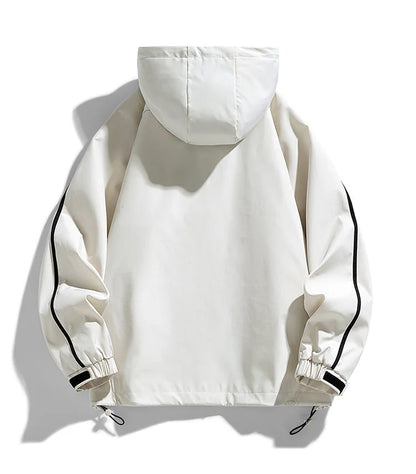mens hooded jacket clashing colours jackets letter print jacket streetwear casual outdoor coats 2024 spring fall male clothing unique default style 5221