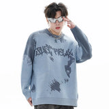 Autumn Men Knitted Jumper Sweaters Hip Hop Vintage Jacquard Tops Streetwear Fashion Oversized  Pullover Y2k Couples Sweaters Street King Limited