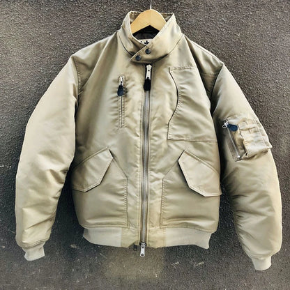 Mens Original Autumn And Winter Sniper Jacket Irregular Design Multi-Pocket Function Cotton Clothes Short Jacket Outdoor Jacket Street King Limited