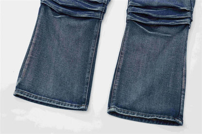 2024 multi pocket jeans vintage mens harajuku cargo denim pants retro hip hop straight loose jean pants 1 unique cargo style 244