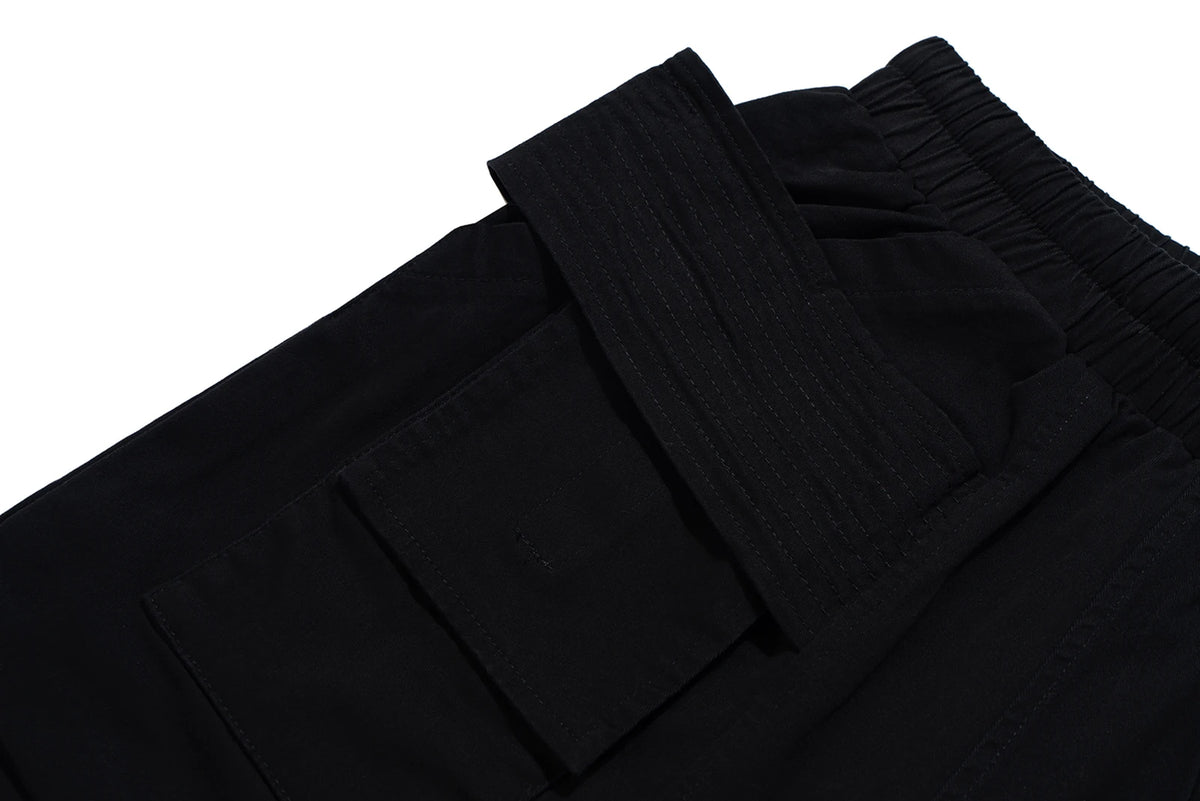 ro style double pockets drawstring wide leg cargo pants for men and women straight black baggy trousers oversized 1 unique cargo style 2104