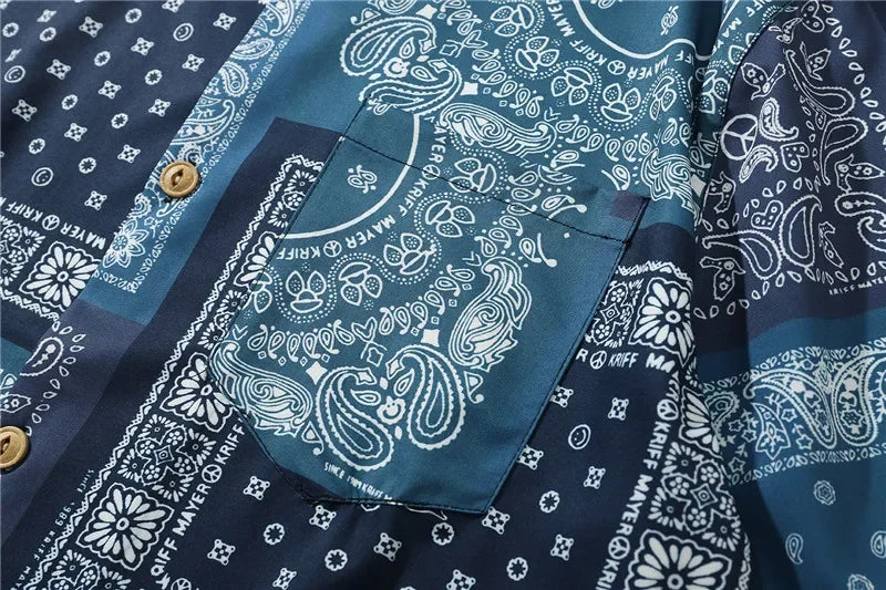 Dark Icon Bandana Full Printed Hawaiian Shirt 2020 Summer Vintage Shirts Men Street Shirts for Men Street King Limited