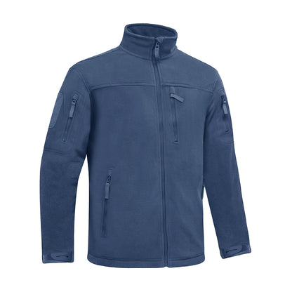winter fleece jacket mens zipper pockets work jacket thermal warm full zip fishing hiking coats outwear man windbreaker unique default style 4413