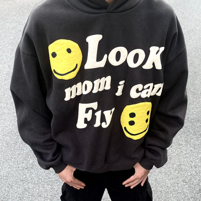 Hotselling KANYE CPFM Letter Foam Print Quality Cotton High-Street Loose Casual Hooded Sweatshirt Hoodies For Men Street King Limited