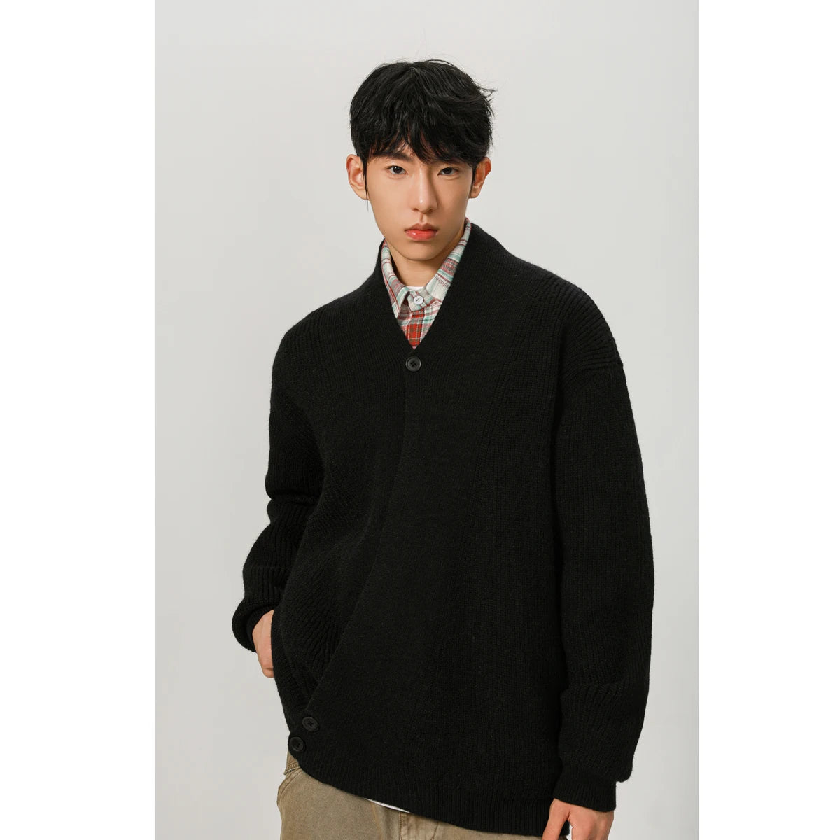 Cardigan Robe Sweater Men Loose Casual Retro Fashion Knitted Cardigan Cloak Coat Streetwear Knitwear Sweater Jacket Street King Limited