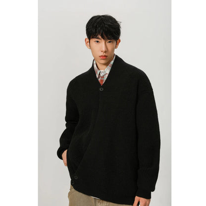 Cardigan Robe Sweater Men Loose Casual Retro Fashion Knitted Cardigan Cloak Coat Streetwear Knitwear Sweater Jacket Street King Limited