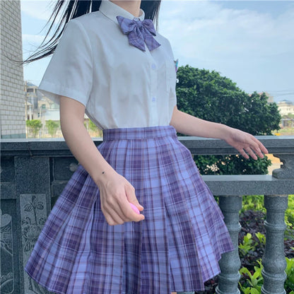 Jk Uniforms Gyaru School Uniform for Girl Student Pleated Skirt Uniform Set Women Short Sleeve Bow Tie Seifuku Japanese Style Street King Limited