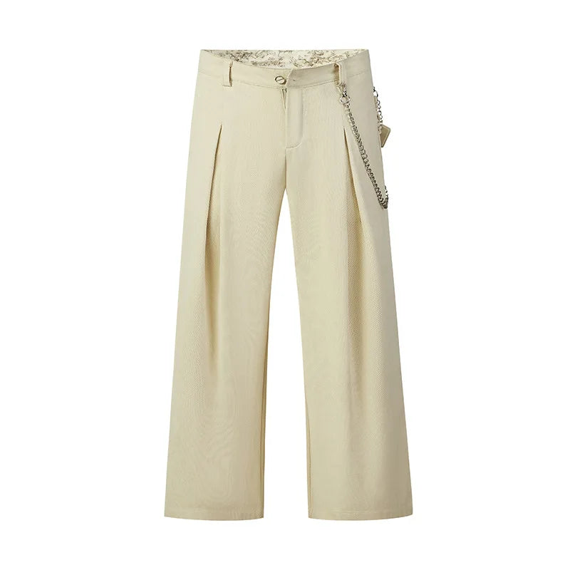 wide leg casual suit pants men japanese korean streetwear fashion loose cleanfit suit baggy pants cityboy long trousers unique default style 2053