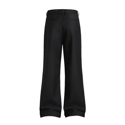 extended length edition men streetwear fashion hip hop vibe straight black pant casual business suit long pants trousers unique default style 1631