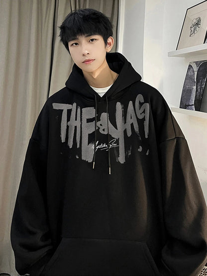 High Street Letter Print Oversized Hoodie Men's New Hip Hop Fashion Hooded Sweatshirt Autumn Y2K Vintage Pullover Hoody Clothes Street King Limited
