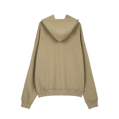 Best Quality Kanye West Hoodies Men Woman Chaopai Plush Shoulder Drop Lovers Loose Casual Solid Color Pullover Sweatshirts Street King Limited