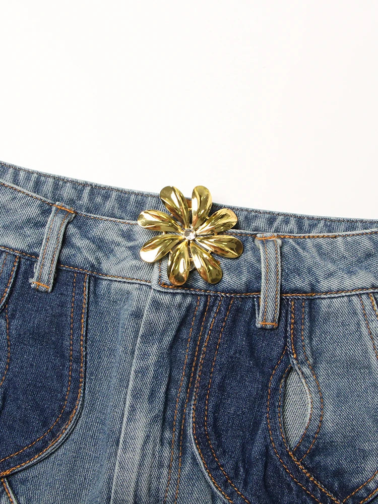 womens hollow jeans spring trend personality high waist zipper casual wide leg pants fashion casual clothing y2k pants jeans denim street jeans