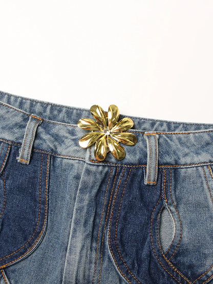 womens hollow jeans spring trend personality high waist zipper casual wide leg pants fashion casual clothing y2k pants jeans denim street jeans