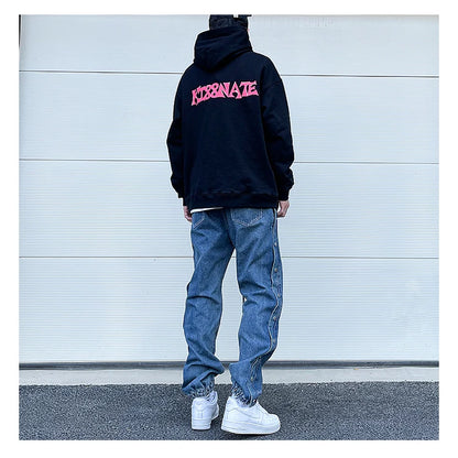 washed distressed denim sweatpant cashew flower patchwork oversized splice buckle jogging jeans casual button baggy men clothing unique joggers style 3351