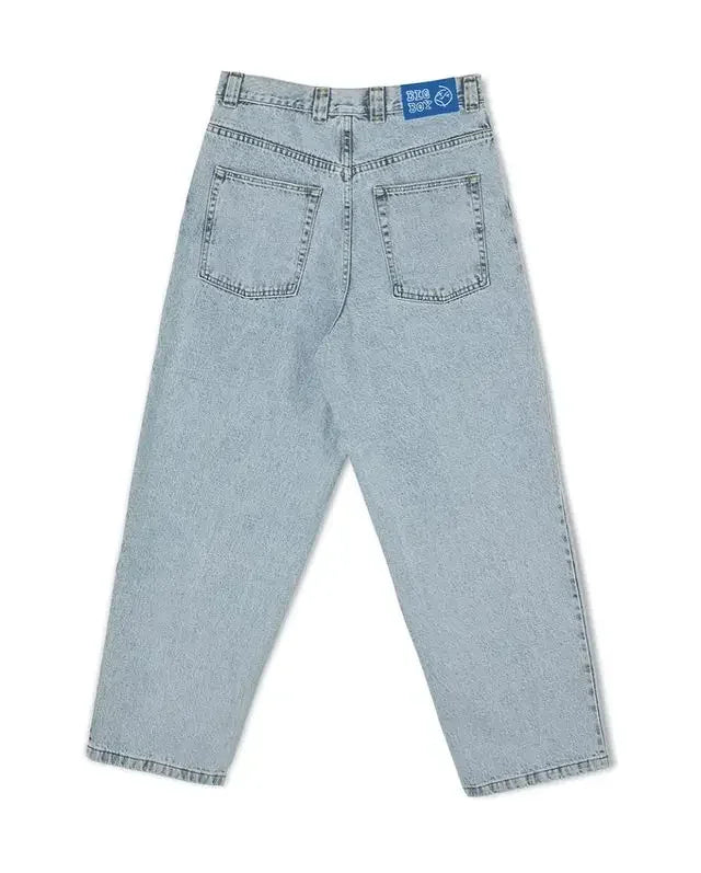retro blue hip hop big boy jeans y2k pants streetwear gothic cartoon embroidery baggy jeans punk rock high waist wide trouser unique jeans style 3647