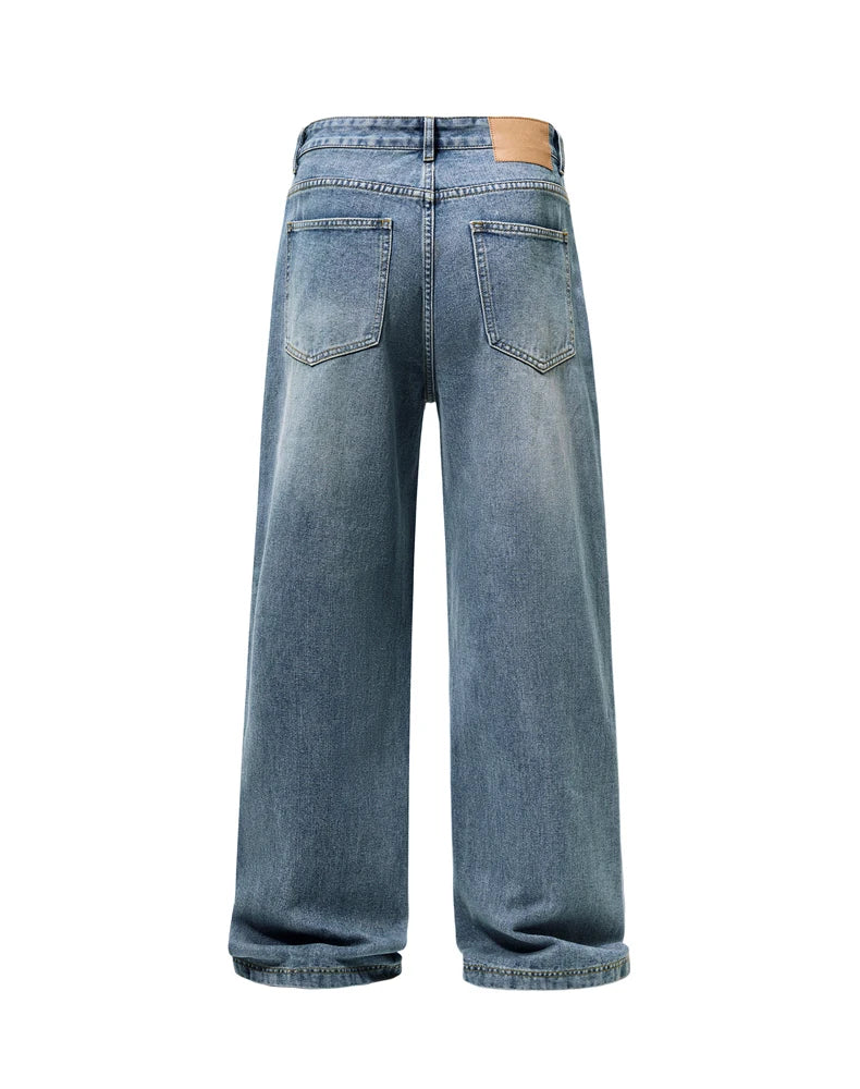 men wide leg straight streetwear fashion loose casual vintage denim baggy jeans pants women y2k jeans trousers unique jeans style 1744