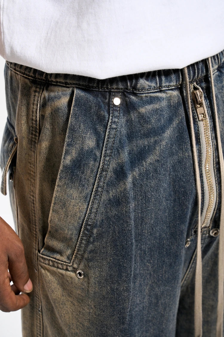 mens high street loose denim jeans casual straight retro washed jeans hip hop streetwear casual wide legs joggers baggy jeans unique joggers style 1859