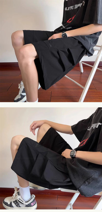 summer sports cargo shorts for men casual baggy breathable hip hop fashion bermuda short pants daily beach y2k streetwear shorts unique cargo style 3140