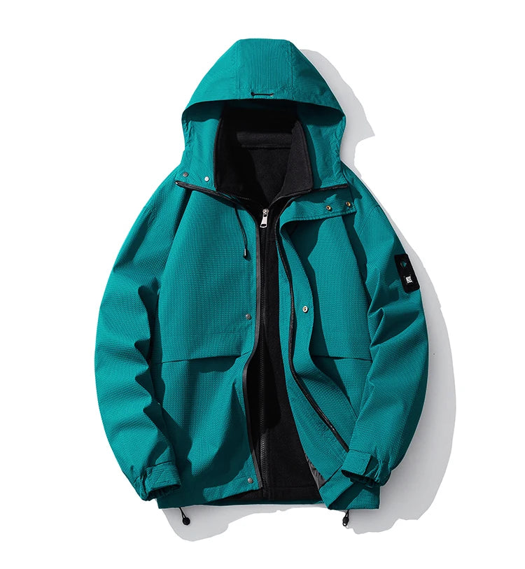 autumn mens lightweight waterproof jacket basic solid colours outdoor clothing daily travel unisex hooded jackets windbreaker unique default style 6166