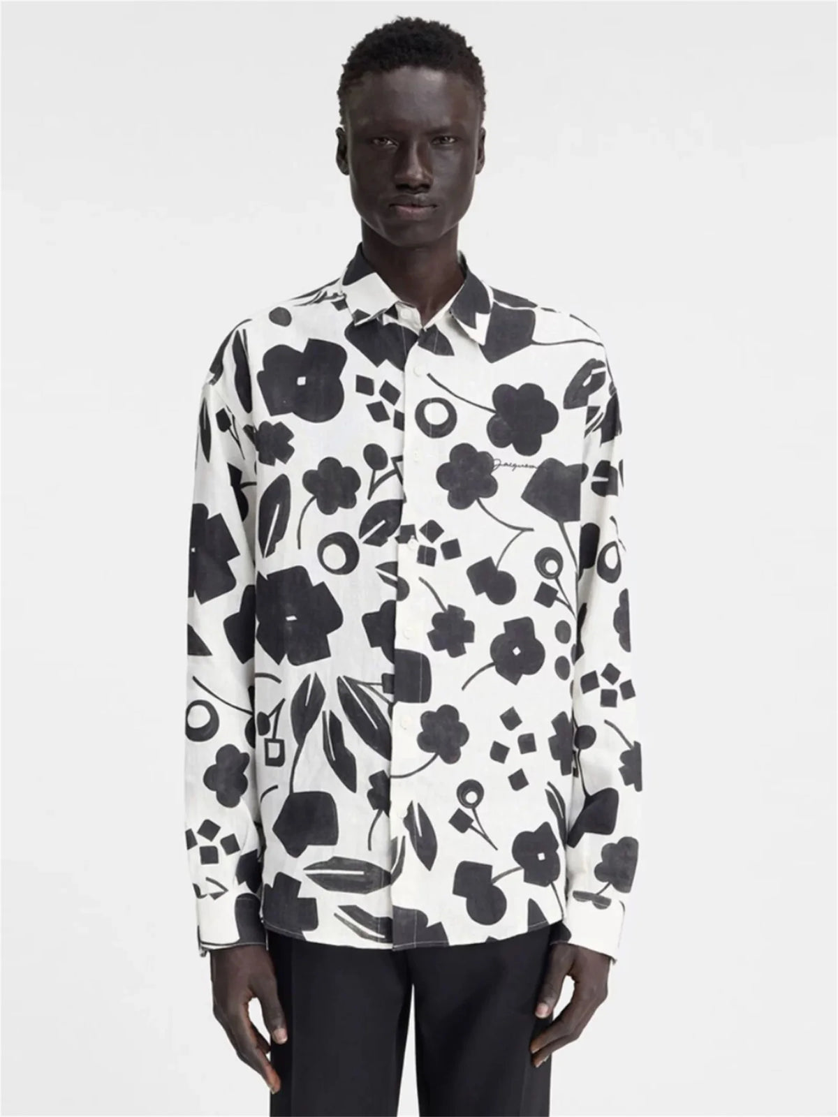 24ss New Retro Vintage Digital direct spray cherry print High-Street Casual long sleeved shirt Street King Limited