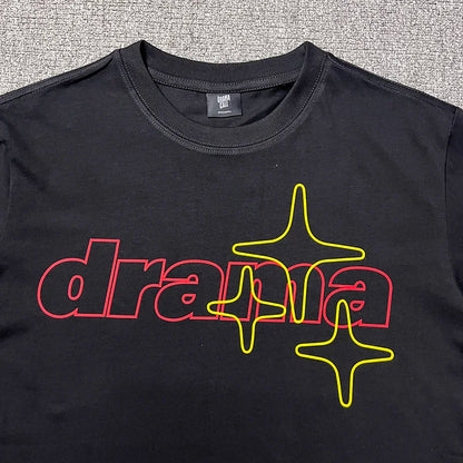 2024ss Drama Call T-shirt Men Women 1:1 High Quality Stars Letter Print Fashion Street Lovers Casual Tops Tee Street King Limited