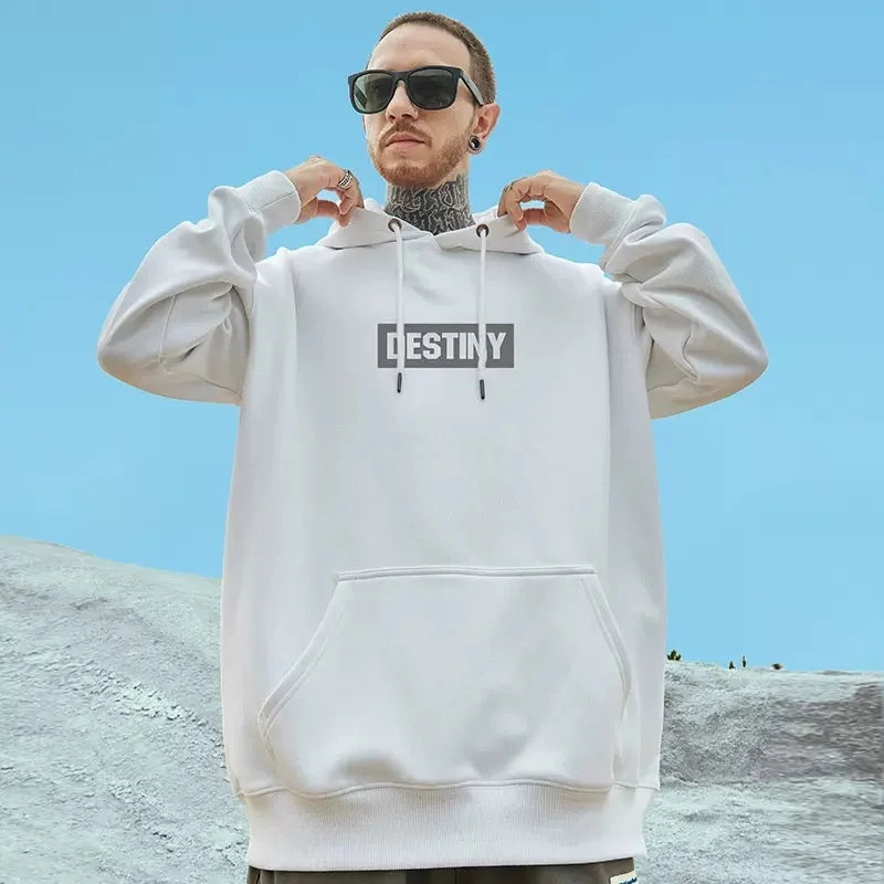Autumn Loose Pullovers Men Women Destiny Letter Print Hoodies Oversized y2k Hoodie Couples Harajuku Fashion Hooded Sweatshirts Street King Limited