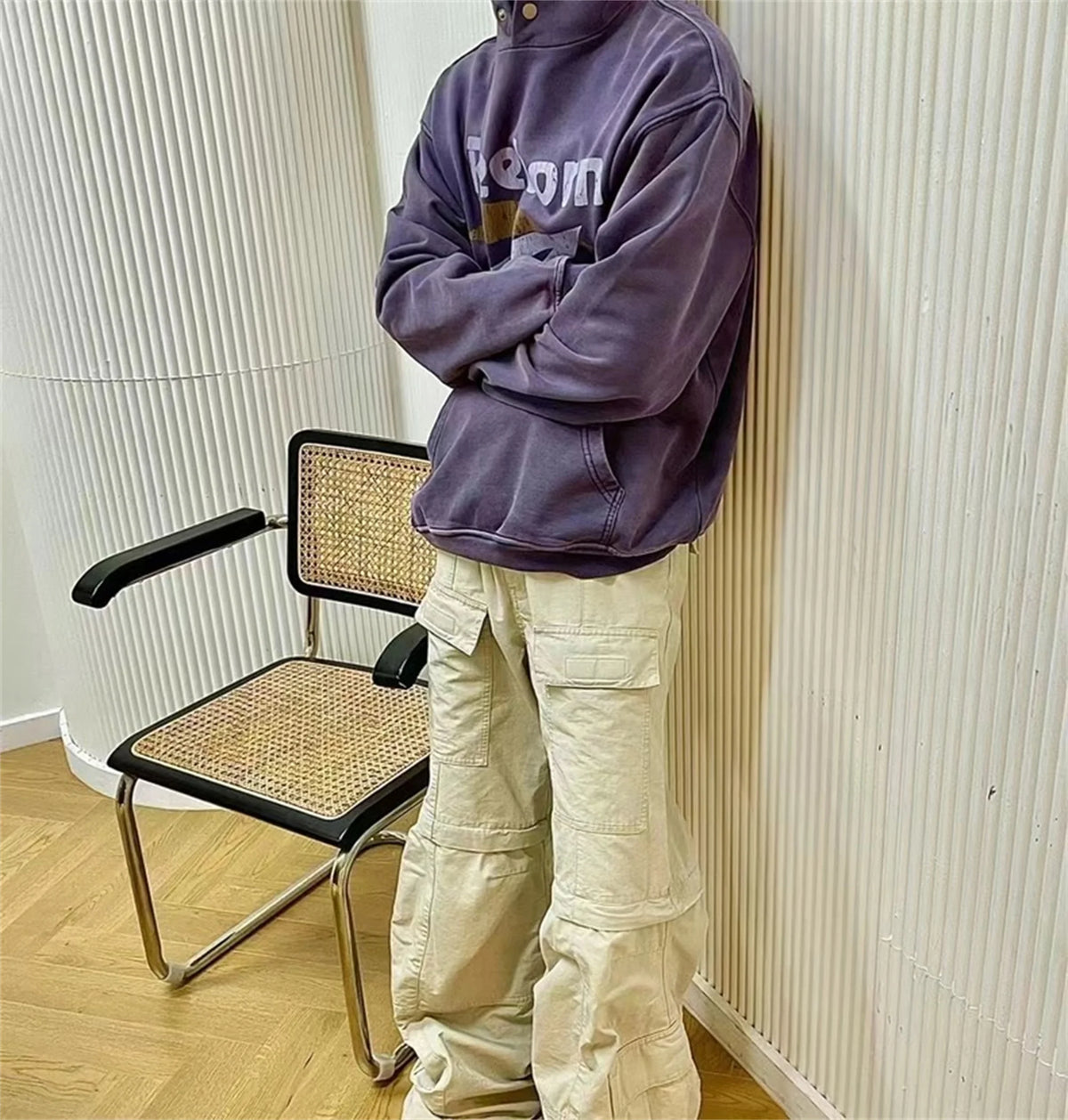 FP Brand Fashion New REEBORN Cracked Slogan Print High-Street Oversized Casual Cotton Hoodie Sweatshirt Street King Limited