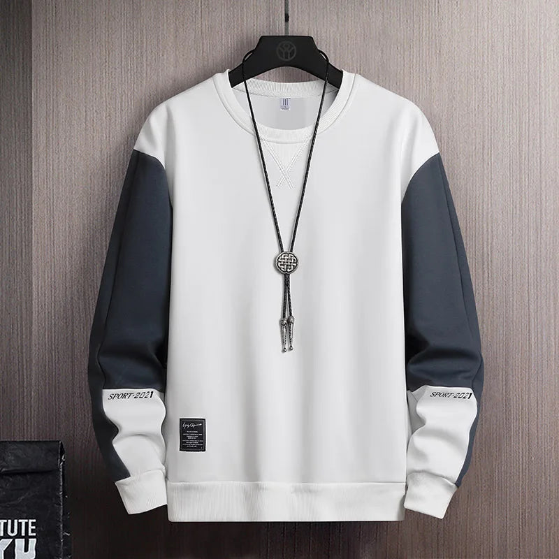 2023 Men Casual Sweatshirt Hoodie Men Harajuku Streetwear Pullover Male Patchwork Loose O-Neck Fashion Hip Hop Hoodies Street King Limited