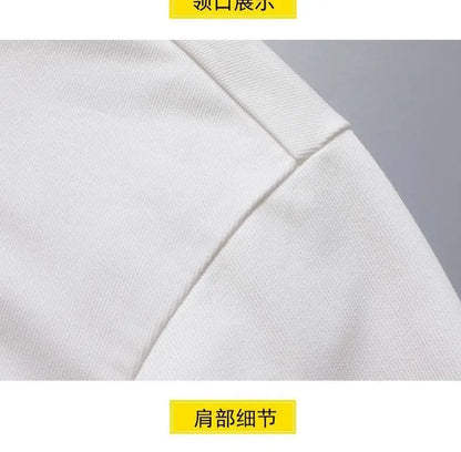 New polo shirt men's contrast color lapel spliced long sleeve t-shirt japanese large size loose sweatshirt bottoming shirt tops Street King Limited