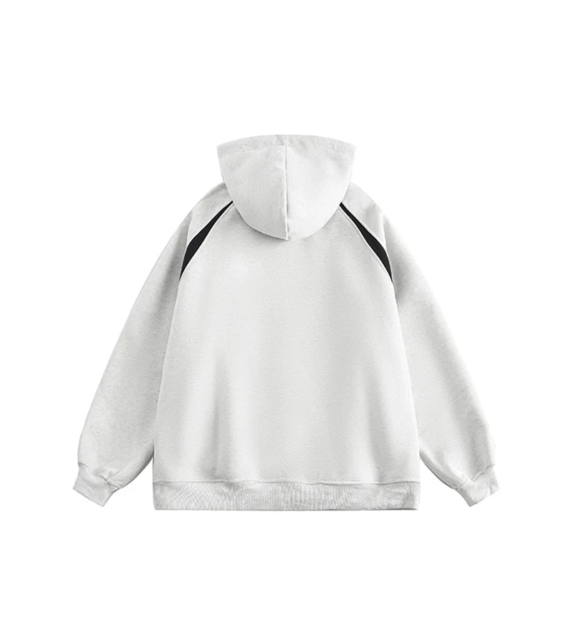 Autumn Oversized Zipper Hoodies For Men New Casual Hooded Cardigan Jackets Streetwear Patchwork Fleece Y2K Hoody Sweatshirts Street King Limited