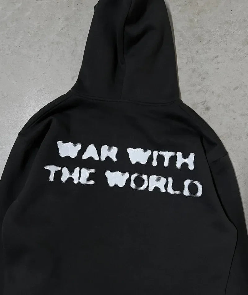 American Trendy Gothic Portrait Letter Print Oversized Hoodie Men's Y2K Streetwear Harajuku Loose Versatile Long Sleeve Pullover Street King Limited