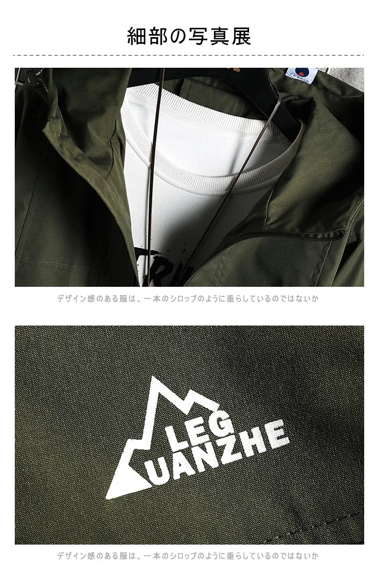 men clothing jacket for men new hooded coat for men jackets zip coats casual fishing couple top spring and autumn unique default style 5248