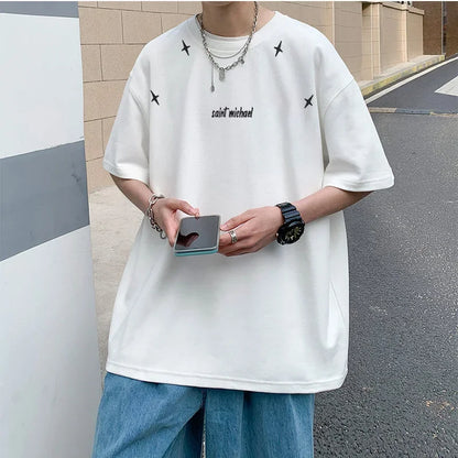Newest Saint T-shirts Letter Pattern Tops Tee Men Woman Spring Best Quality Casual Crewneck Short Sleeve Street King Limited