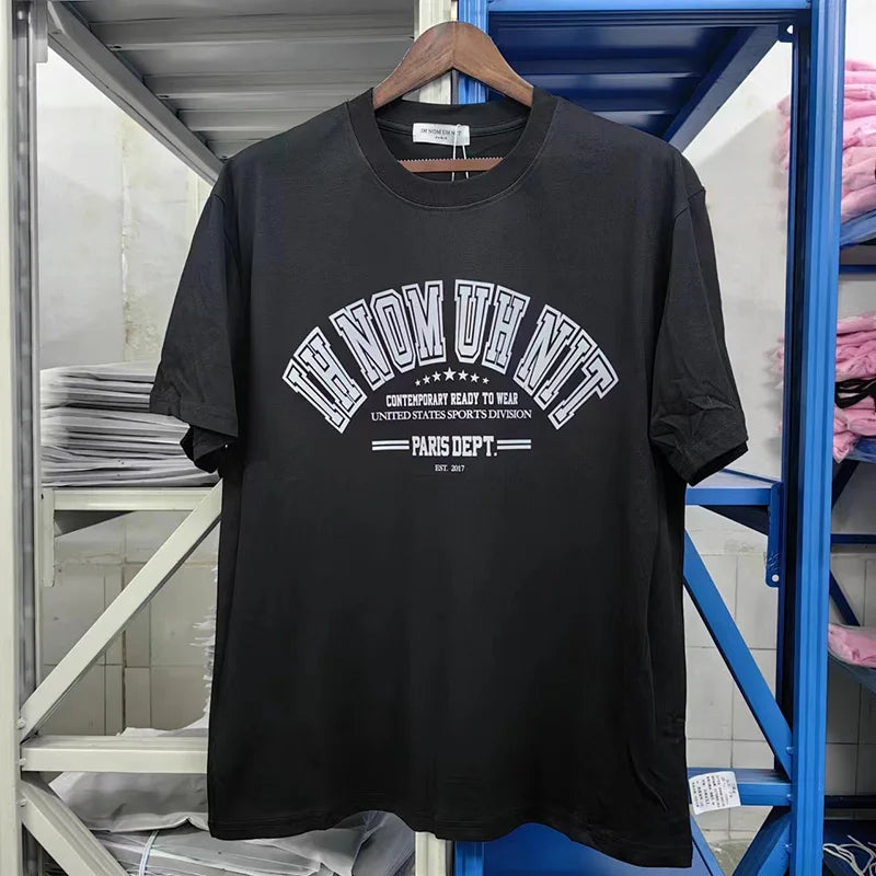 Black White IH NOM UH NIT Short Sleeve Tops Tee Men Woman Best Quality Simplicity Cotton Loose Versatile T Shirts Street King Limited