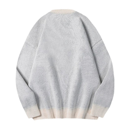 Hip Hop Punk Knitted Oversized Sweater Mens Autumn Winter O-neck Long Sleeve Pullover Streetwear Unisex Loose Sweaters Clothing Street King Limited