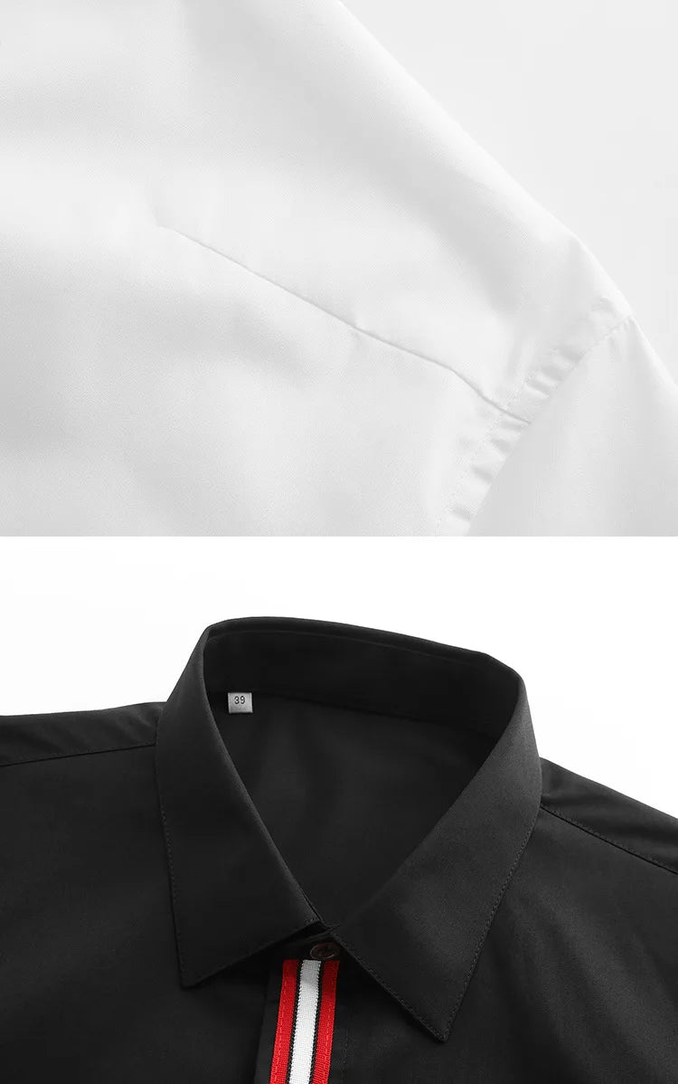 New 2021 Luxury Men Classic Embroidered bee stripe Ribbon Fashion Cotton Casual Shirts Shirt High Quality Short Sleeves A65 Street King Limited
