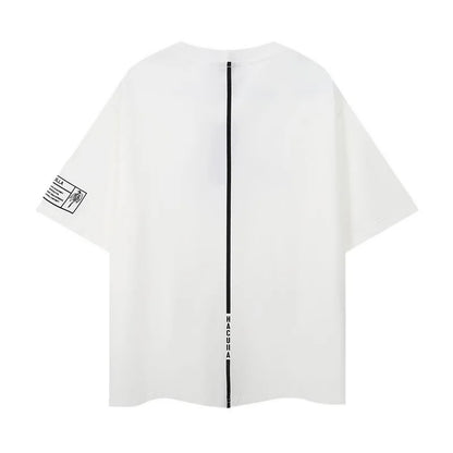 New HACULLA T-shirt Men Woman Chaopai Graffiti Street Art Printing Summer Loose Casual O-Neck Cotton Top Tees Street King Limited