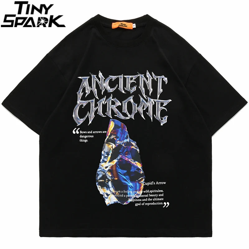 2023 Men Hip Hop Streetwear T-Shirt Harajuku Letter Graphic Printed Tshirt Summer Short Sleeve T Shirt Cotton Casual Tops Tees Street King Limited