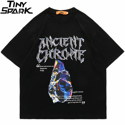 2023 Men Hip Hop Streetwear T-Shirt Harajuku Letter Graphic Printed Tshirt Summer Short Sleeve T Shirt Cotton Casual Tops Tees Street King Limited