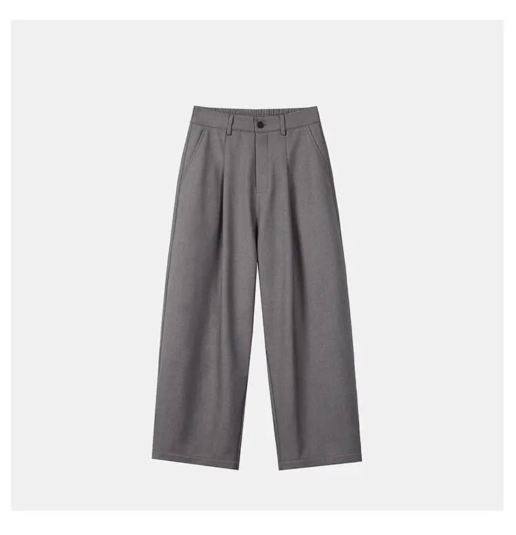 autumn winter plus velvet casual trouser men fashion loose thicken straight suit pant office man trousers unique default style 2177
