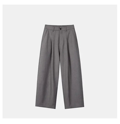autumn winter plus velvet casual trouser men fashion loose thicken straight suit pant office man trousers unique default style 2177