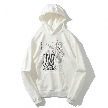 "Cross Folded" Unisex Men Women Streetwear Graphic Hoodie Daulet Apparel