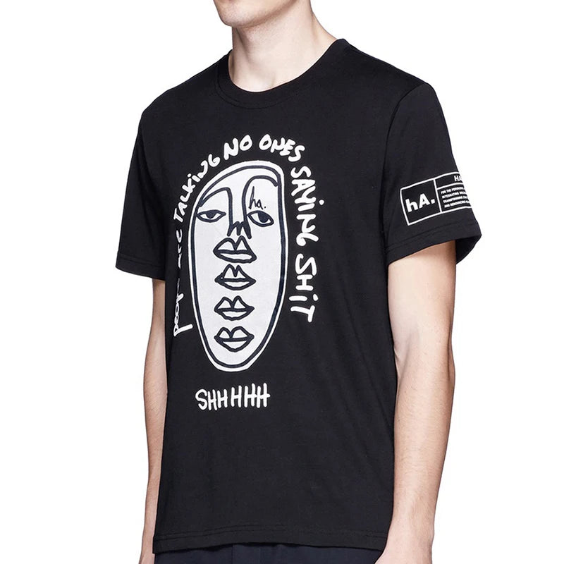 HACULLA T Shirts Men Woman Spring Summer White 1:1 Good Quality O-Neck Casual Vintage Top Tees Street King Limited