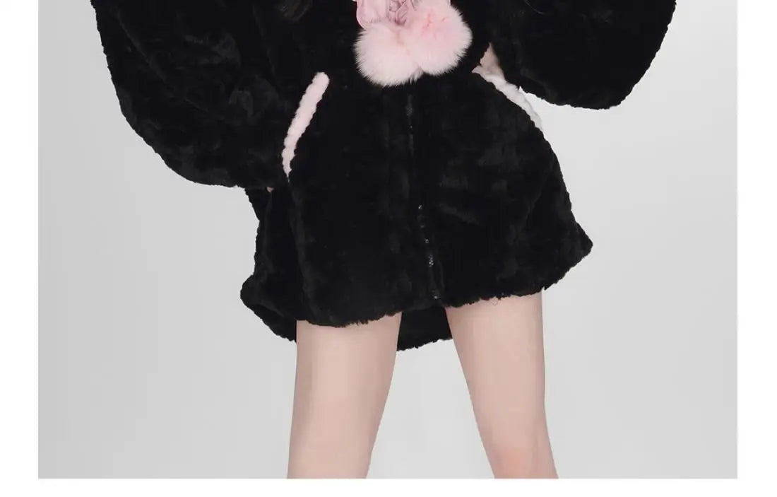 Harajuku Sweet Thicknecked Bow College Coat Woman Zip Up Hoodie Sailor Suit Plush Hoodies Women 2023 Streetwear Goth Y2k Clothes Street King Limited